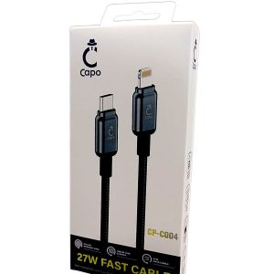 کابل شارژ سریع آیفون 27 وات Capo مدل CP-C004 (Type-C to Lightning)