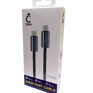 کابل شارژ فوق سریع 240 وات Capo مدل CP-C003 (Type-C to Type-C)