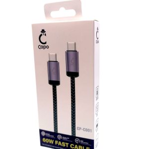 کابل دوسر تایپ سی Capo مدل CP-C001 سریع 60 وات