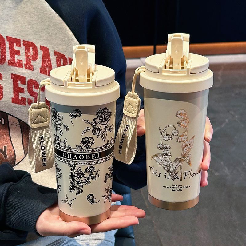 تراول ماگ استیل طرح رز