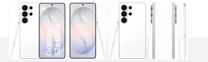 تصاویر رسمی نشتی‌شده Galaxy S26 Ultra؛ طراحی ریفاین با چهار رنگ جذاب